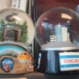 Snow globes! Gifts from my BFF, they're get stress relievers - just shake vigorously and wreak havoc over Chicago and a Royal Gorge train.