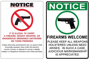 Maybe instead of sayng no guns (which law-abiding citizens follow but criminals ignore) maybe we should welcome guns and give criminals something to think about before they do something stupid.